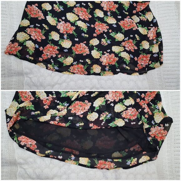 Vintage Laura Ashley floral maxi dress black sz 6 - Picture 8 of 8